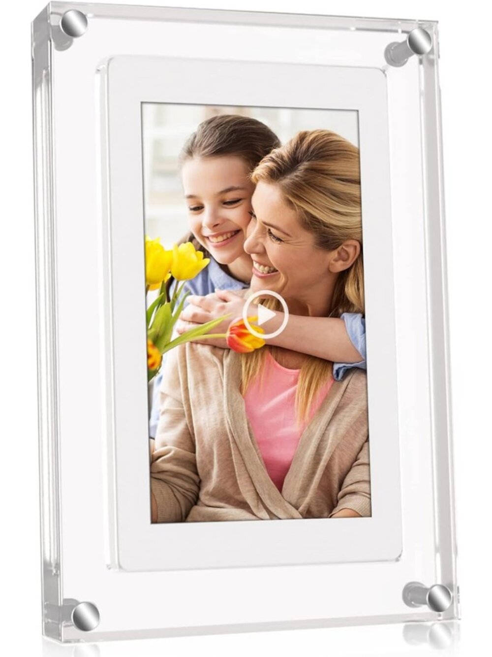 5" Acrylic Digital Video Frame with 4GB Memory, Motion Loop Player & Sound